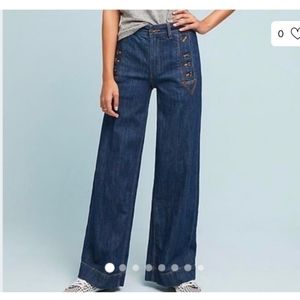 Pilcro Anthropologie Petite Wide leg Jeans